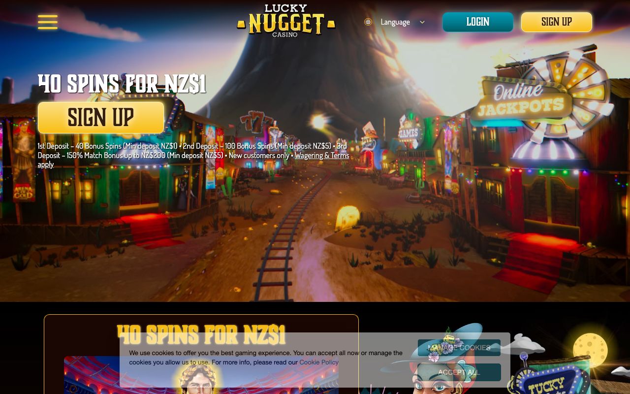 Lucky Nugget low deposit NZ